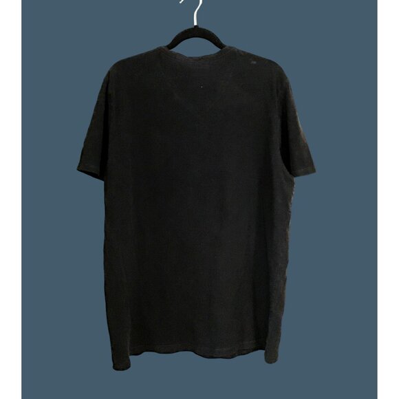 EXPRESS MENS BLACK V-NECK SHORT SLEEVE T-SHIRT SIZE LARGE - Picture 2 of 6